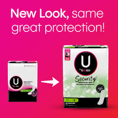 U by Kotex Ultra Thin Long Pads laid flat reveal slim profile and coverage.