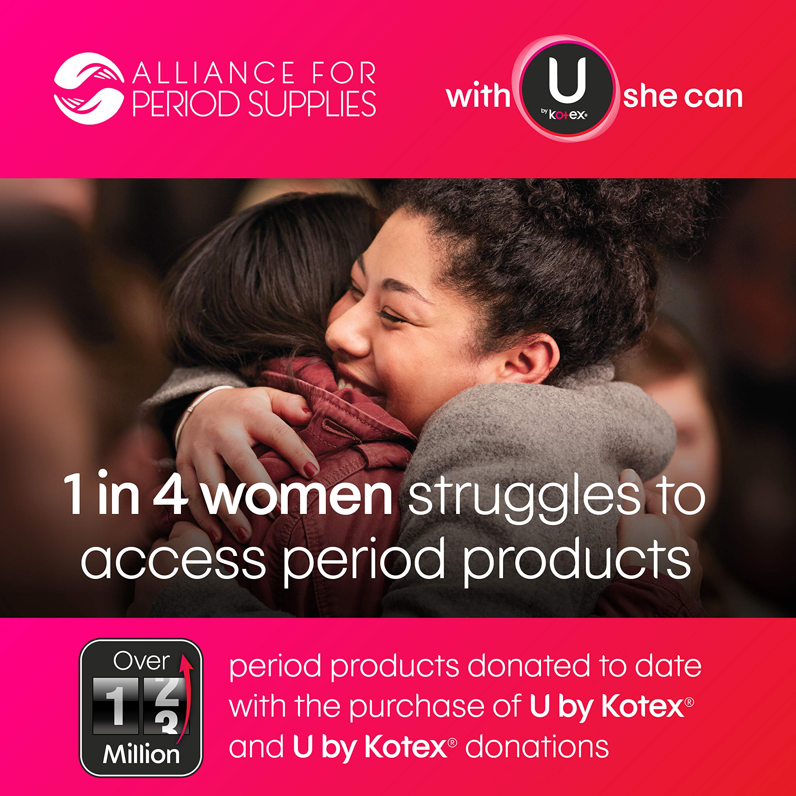 U by Kotex long length offers extended coverage without bulk.