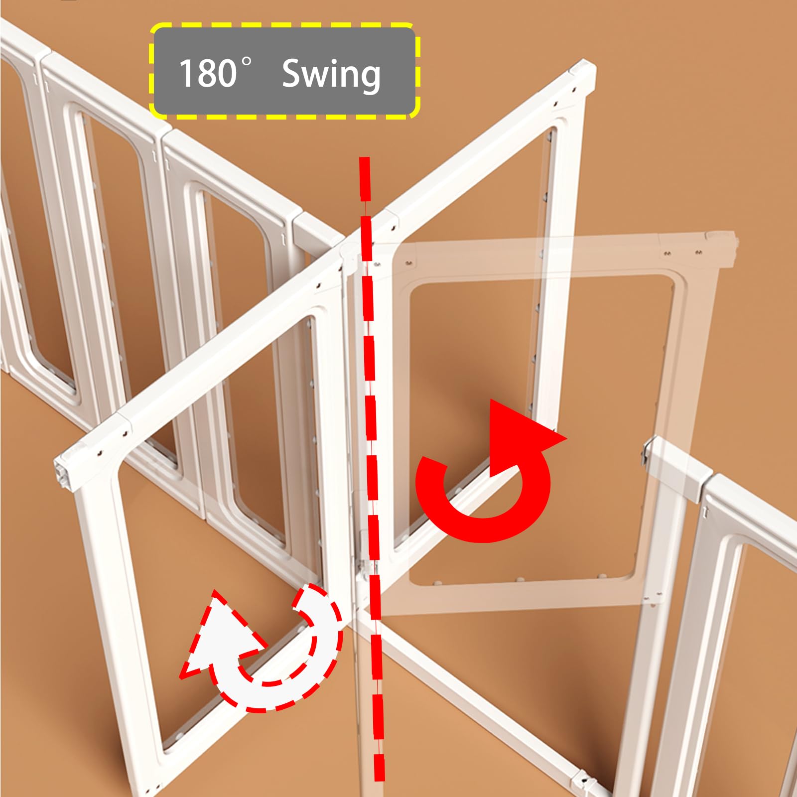 UAISAFER door and stairs barrier ideal for pet safety.
