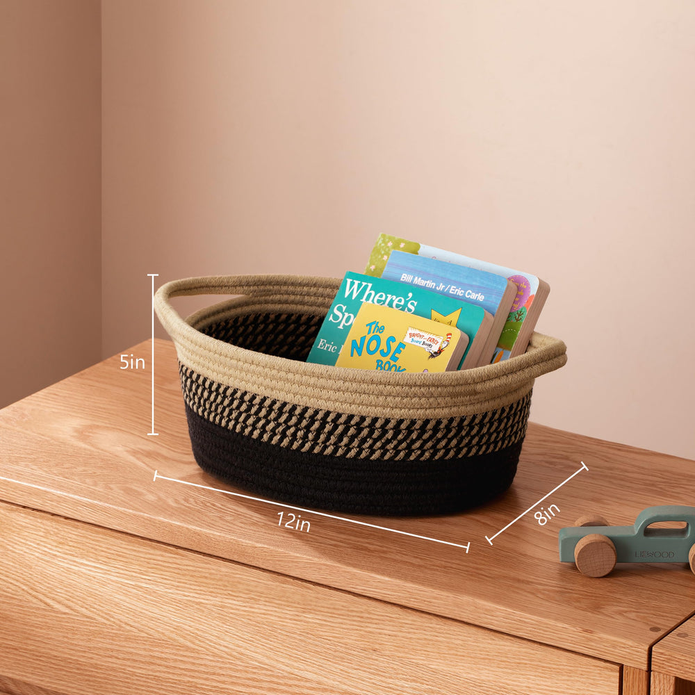 UBBCARE cotton rope storage basket close-up, showing soft texture for babies and pets.
