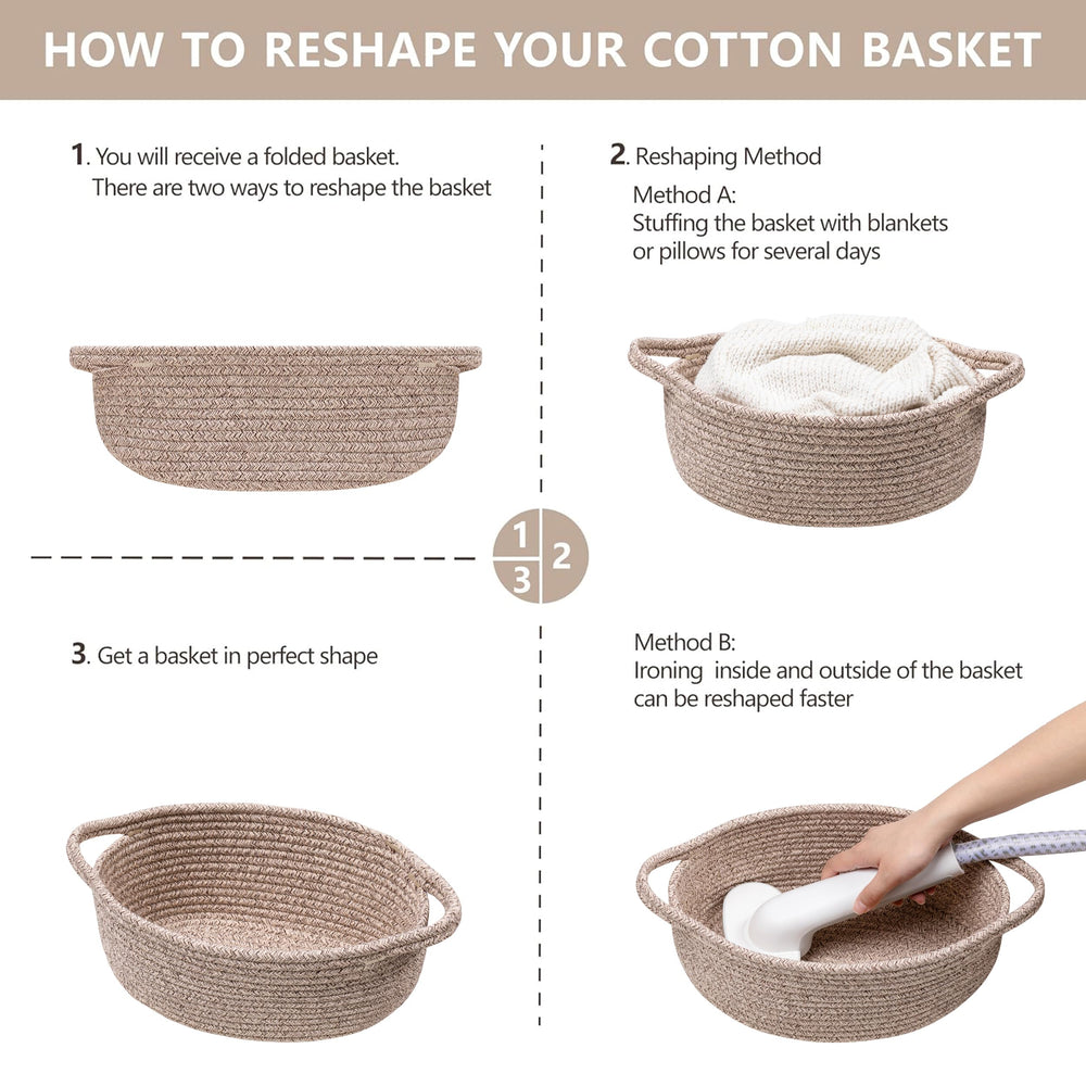 UBBCare mixed brown basket blends with home decor while remaining durable