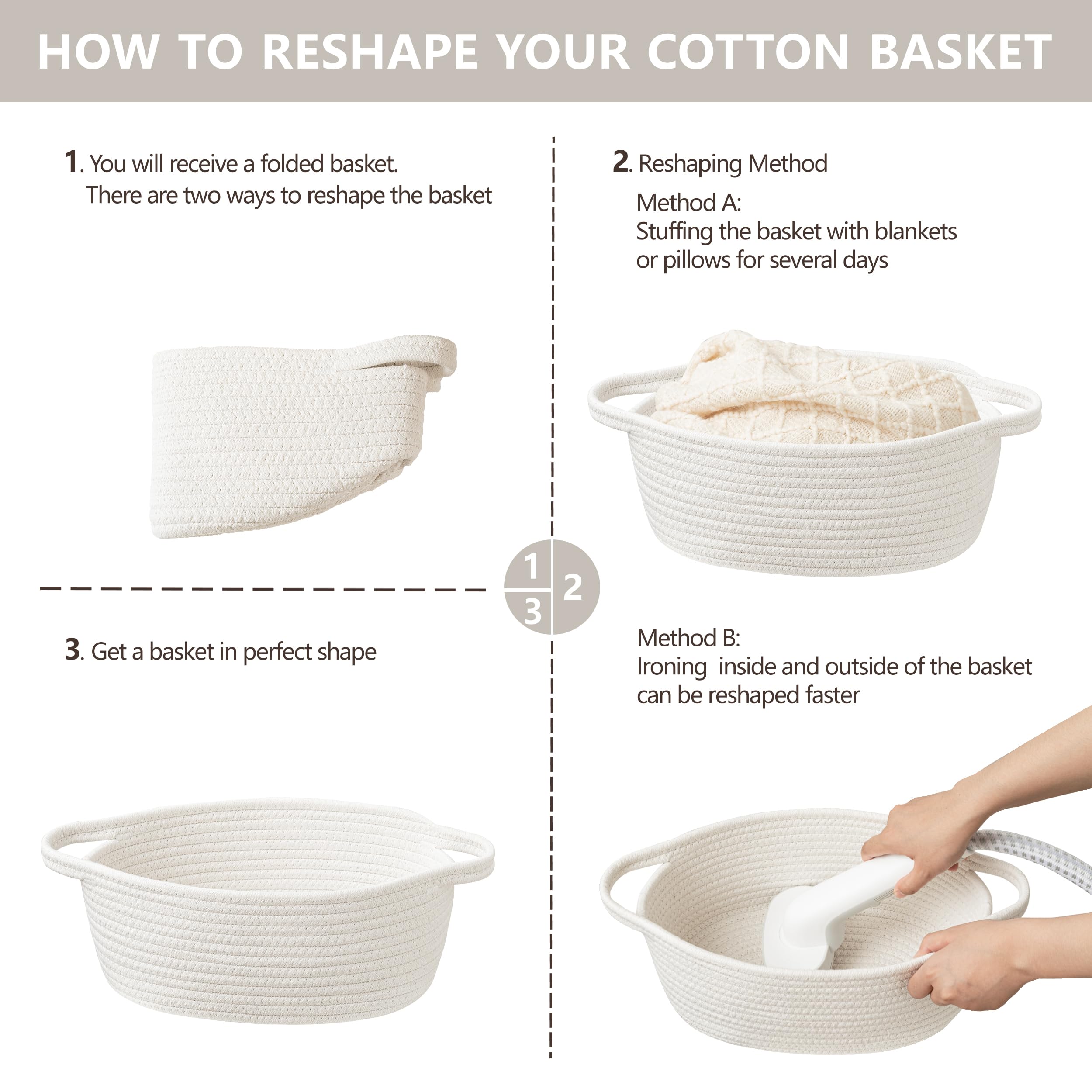 UBBCARE folded storage basket remains lightweight and easy to store.