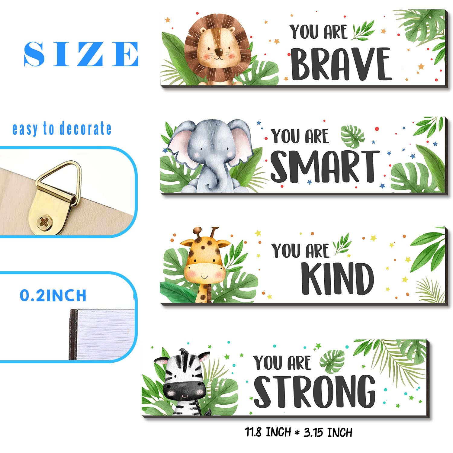 UBLURO motivational wooden plaques showing kind message for kids.