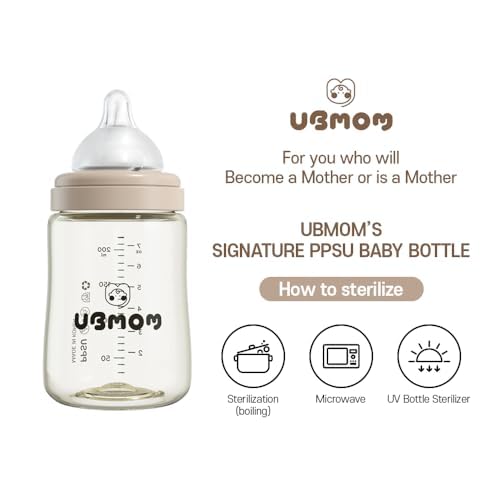 UBMOM straw cup compatible with feeding bottle for versatile use.