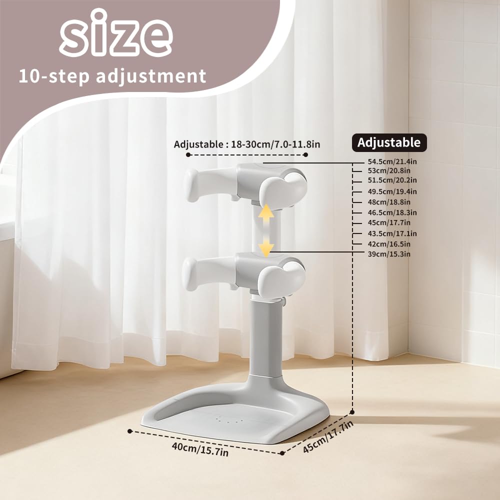 UBRAVOO bath stand secure-assembly shows quick, stable setup