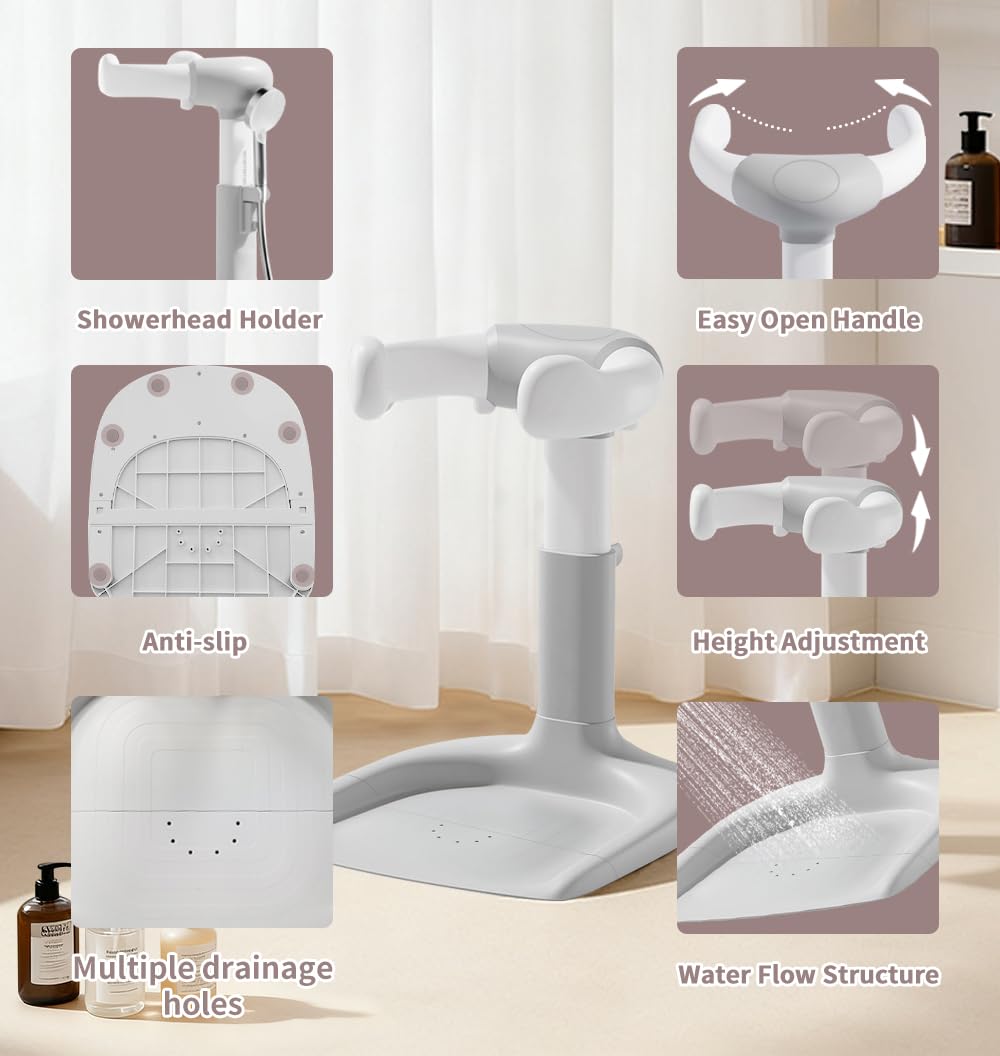 UBRAVOO bath stand spacious platform provides room for infants 8-36 months