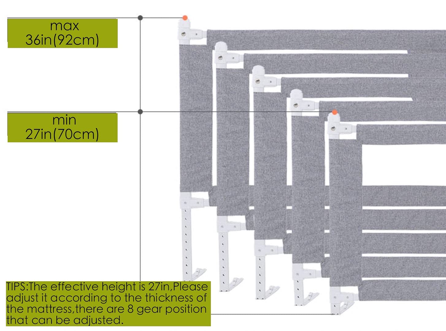 U/D bed rails assembly guide, easy setup and secure attachment.