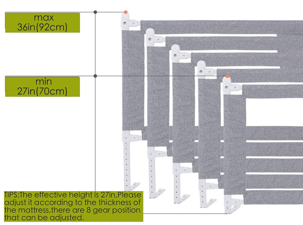 U/D bed rails assembly guide, easy setup and secure attachment.