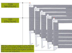 U/D bed rails assembly guide, easy setup and secure attachment.