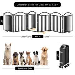 UDD freestanding gate, no drilling, easy room-to-room relocation.