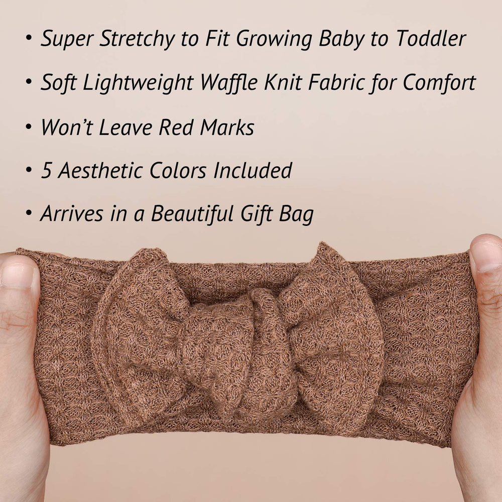 UeeSum baby headwrap blush knit, versatile color to match outfits.