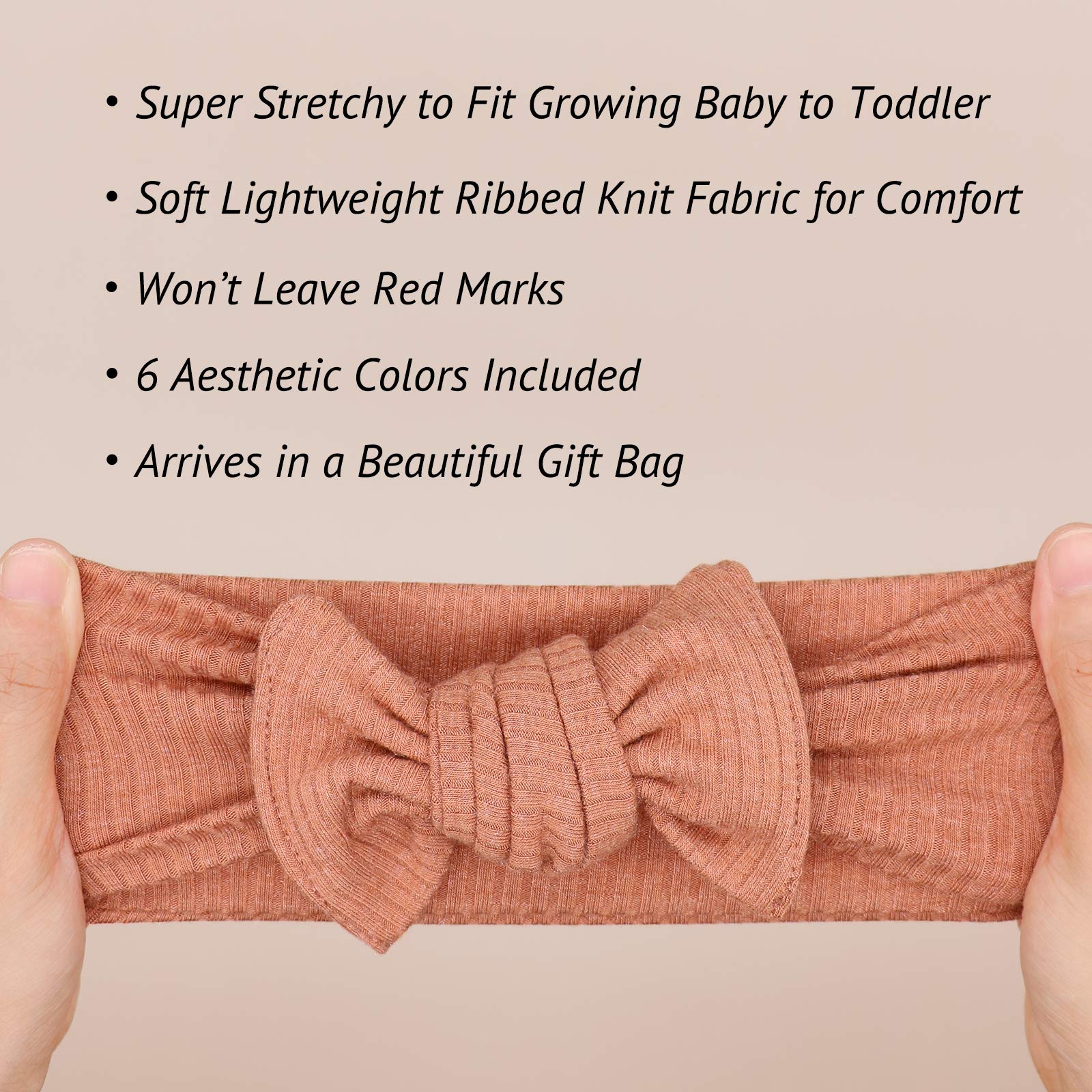 UeeSum handmade headwrap with finished ends for a premium newborn look.