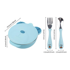 ufengke baby spoon blue designed for small hands and easy grip.