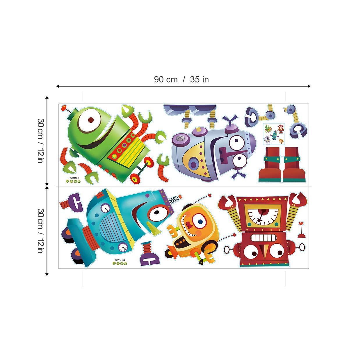 ufengke peel-and-stick decals on smooth surfaces with no wall damage.
