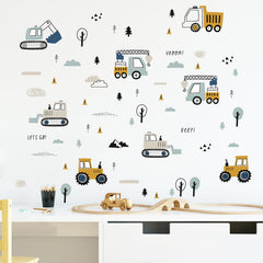 Ufengke tractor decal brings farm-themed fun to walls.