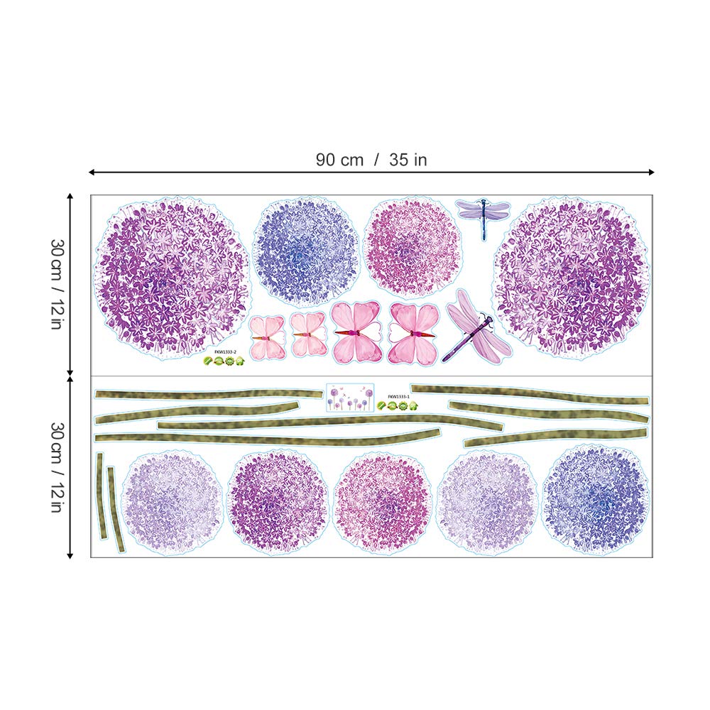 ufengke wall decals brighten living room windows and doors.