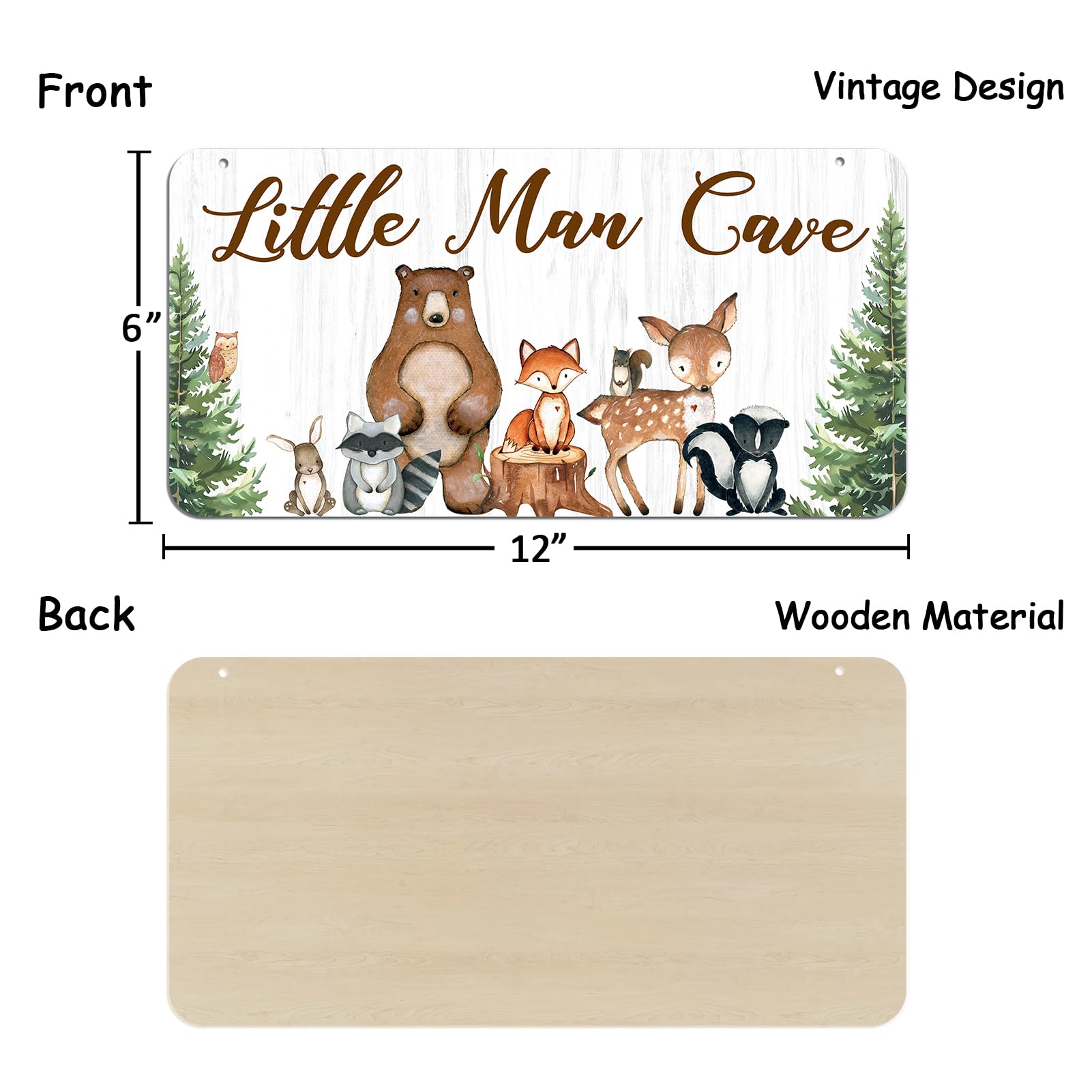 Uflashmi Little Man Cave wall decor on a door or wall setup