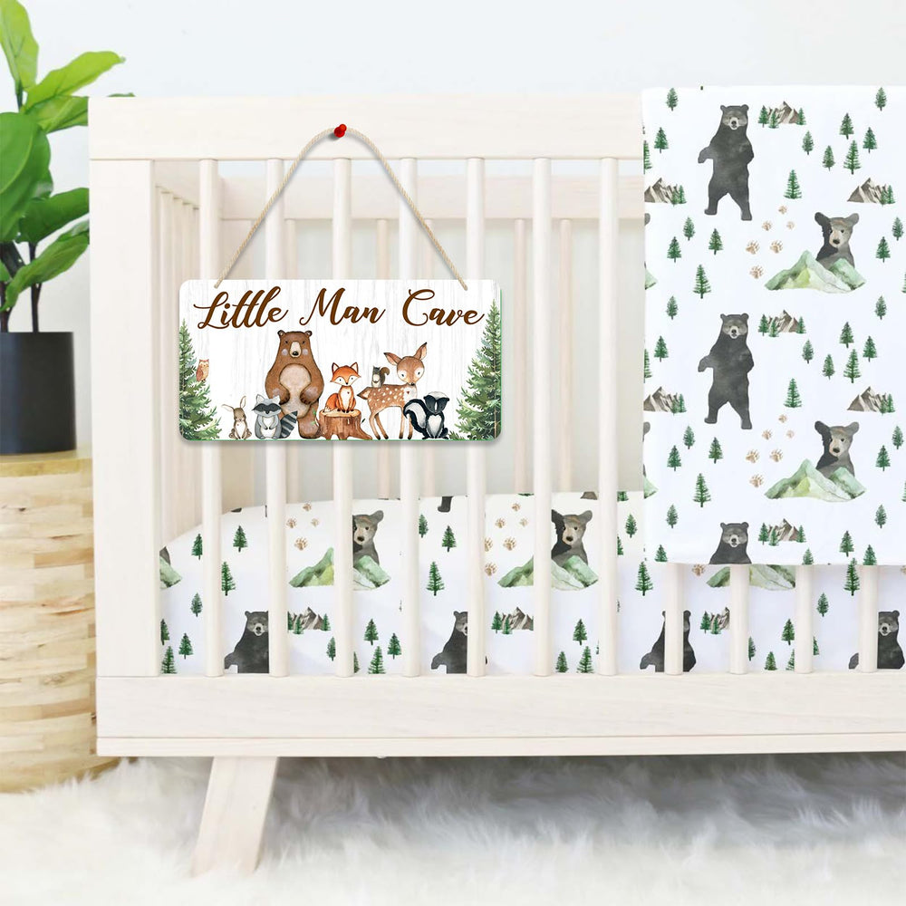 Uflashmi forest themed sign complements toddler room and imagination