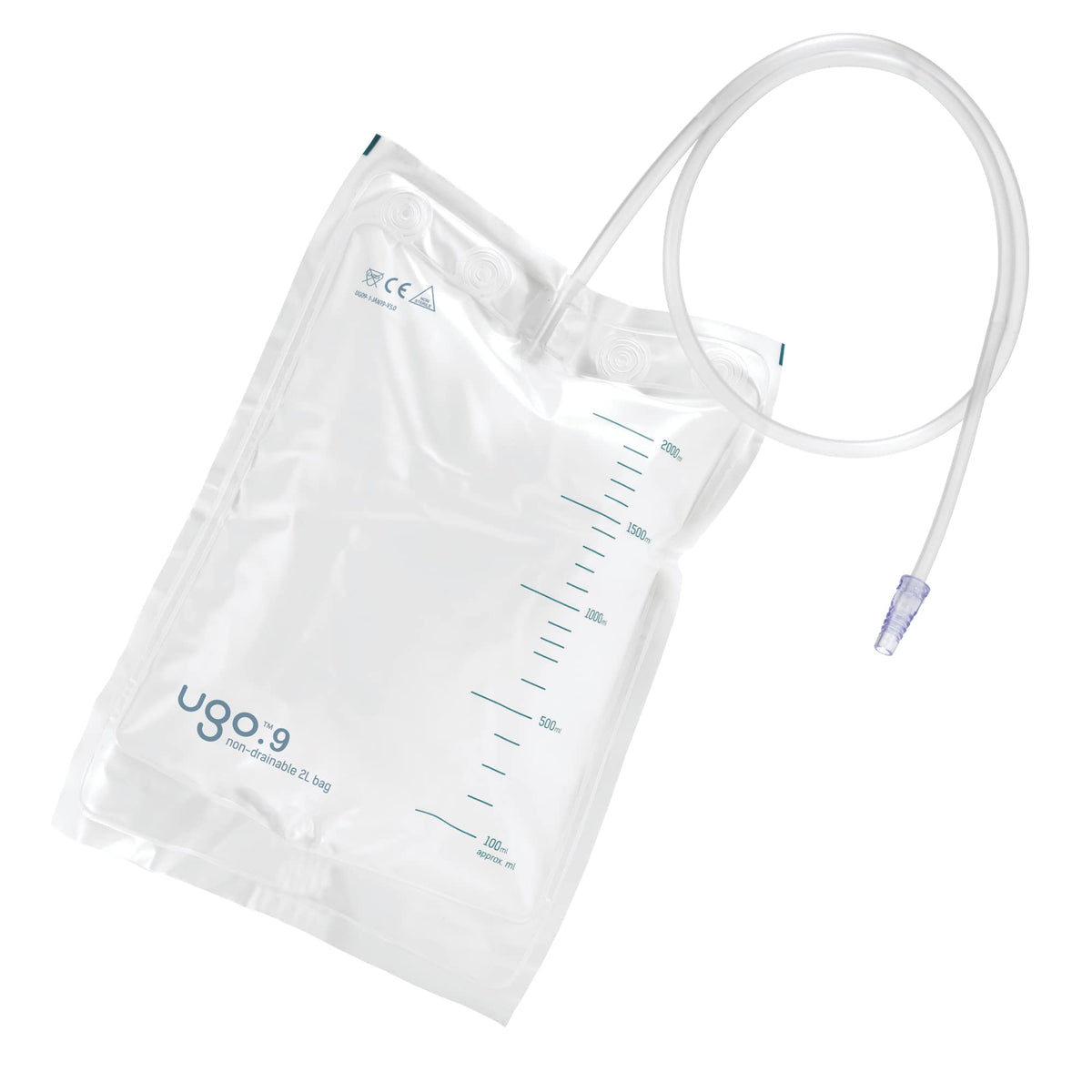 Ugo 2L Night Bags pack of 10 for secure, kink-free nighttime drainage.
