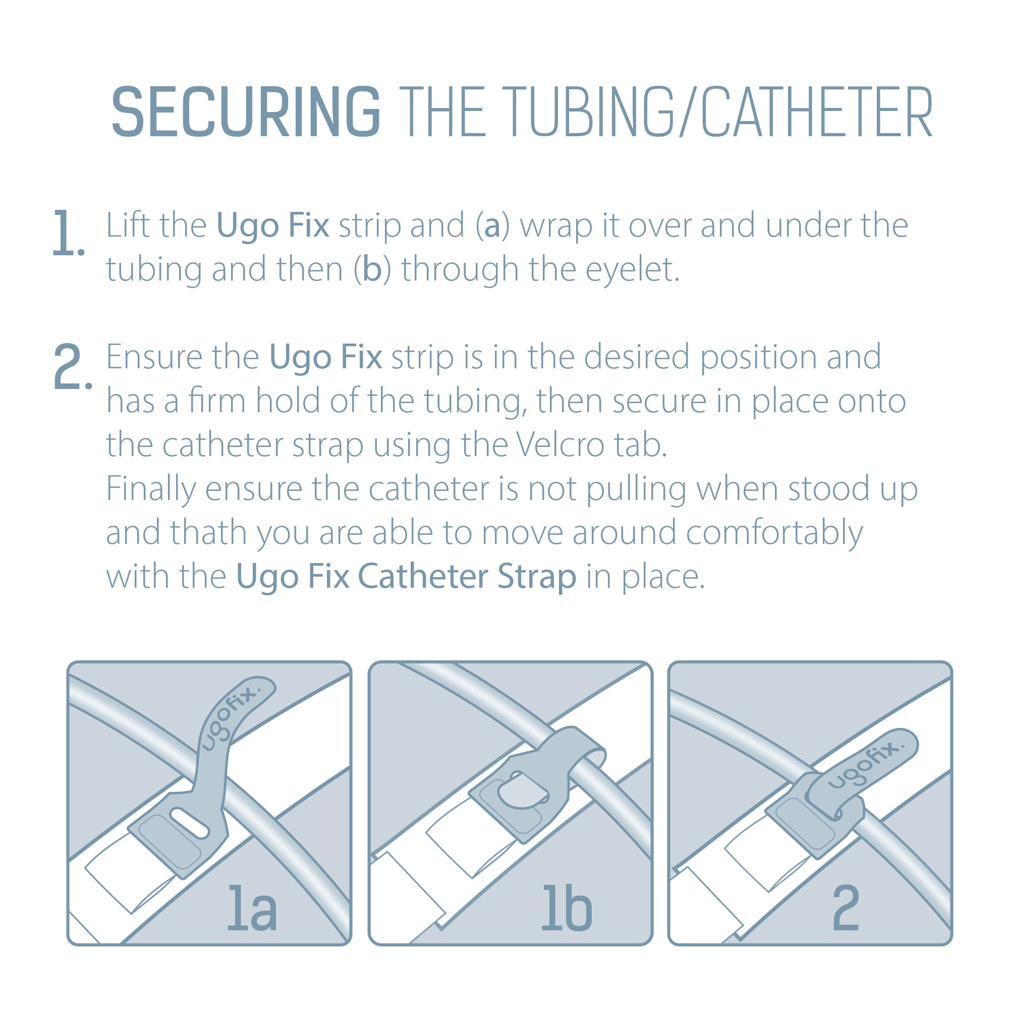 Ugo Fix Catheter Strap compact design for discreet wear.