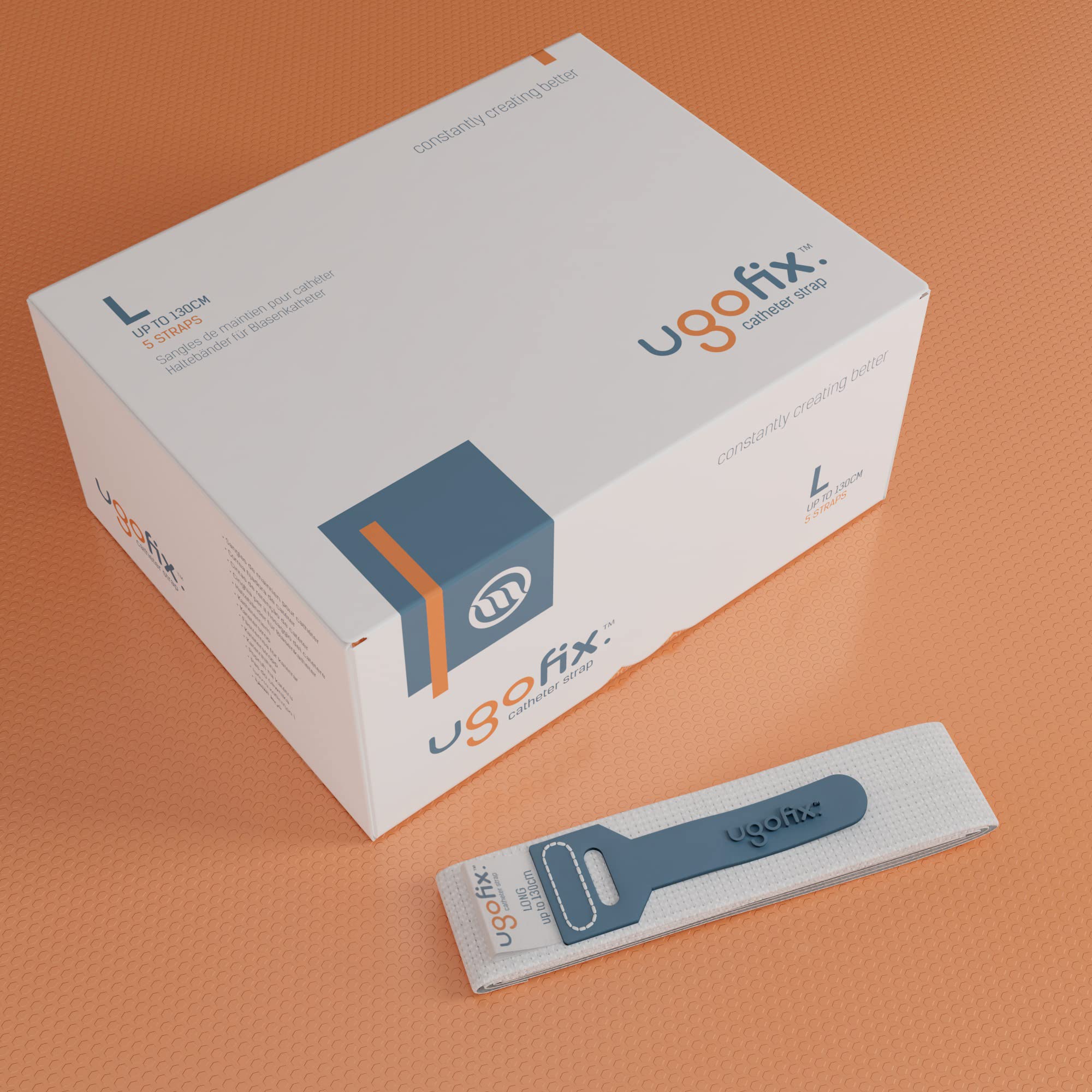 Ugo Fix Catheter Strap laundry bag included for care.