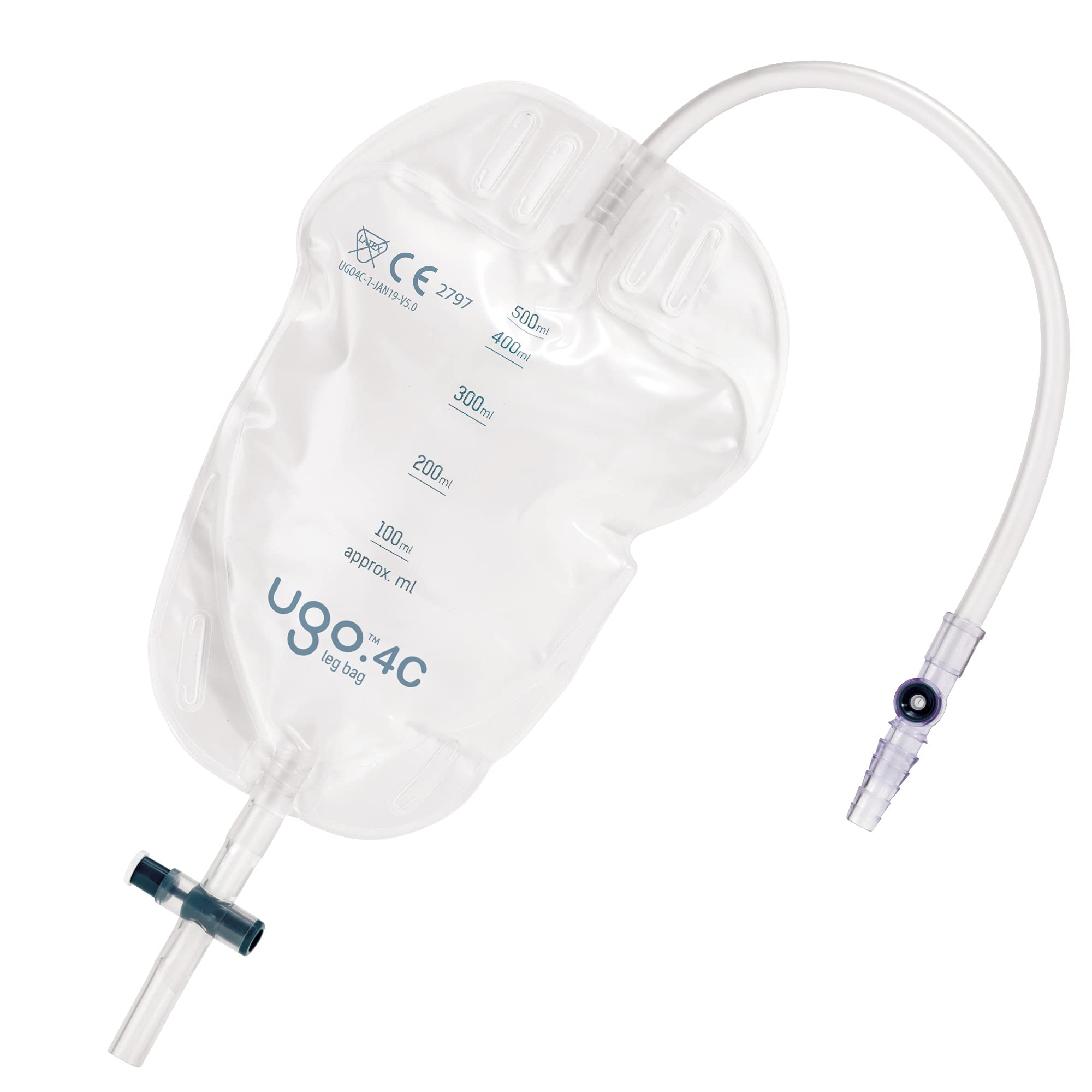 Ugo Leg Bags pack of 10 shown for reliable catheter drainage and discreet wear.