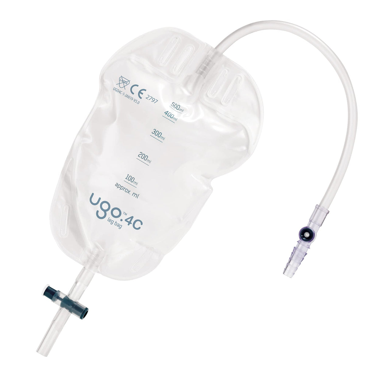 Ugo Leg Bags pack of 10 shown for reliable catheter drainage and discreet wear.