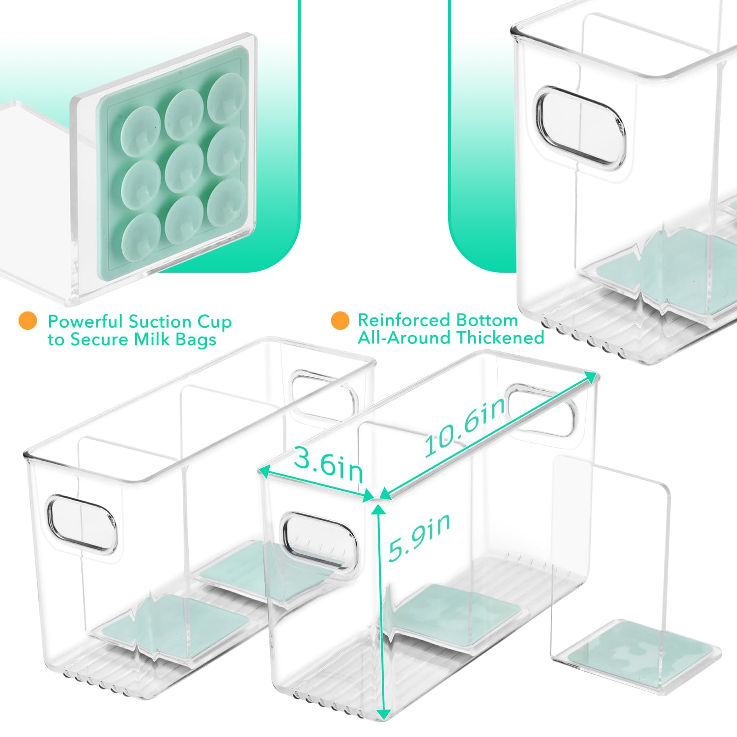 Versatile organizer suitable for fridge, pantry, or cabinet storage.