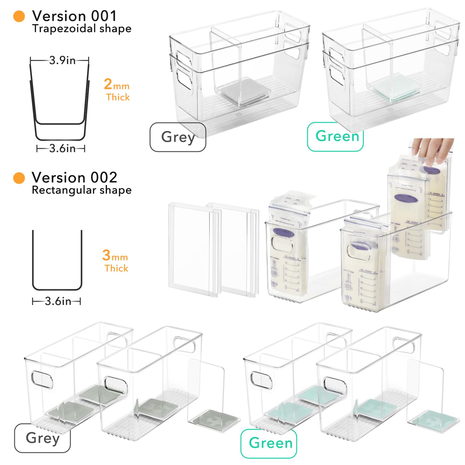 Green two-container set supports organized feeding prep