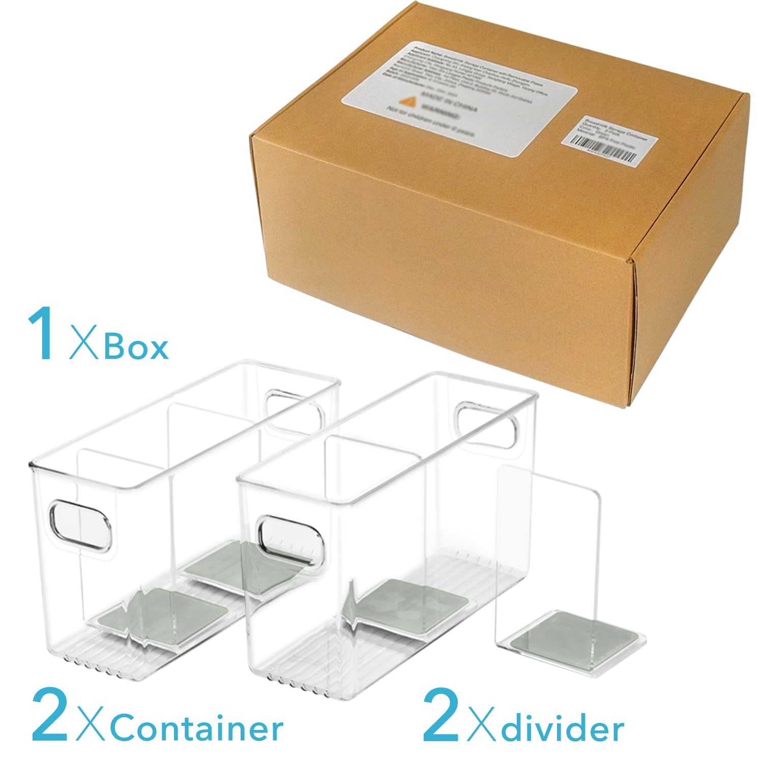 Removable divider boards allow easy reconfiguration and quick cleaning.