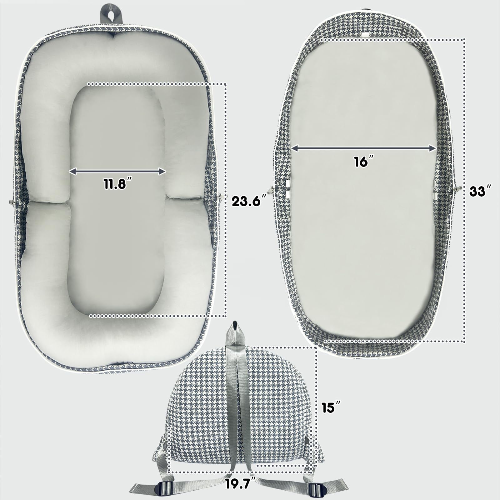 UGRASEA lounger with backpack fold for easy carry and storage