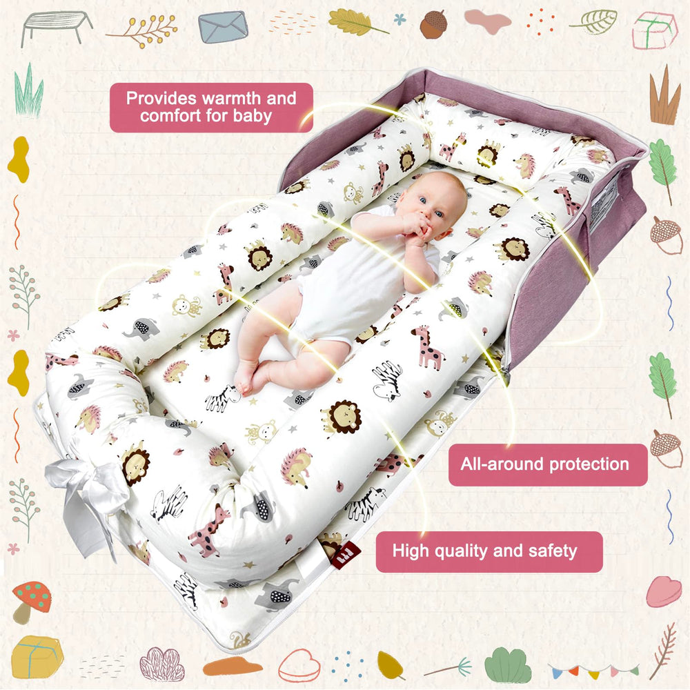 UGRASEA baby lounger wrap-around design provides secure bonding time.