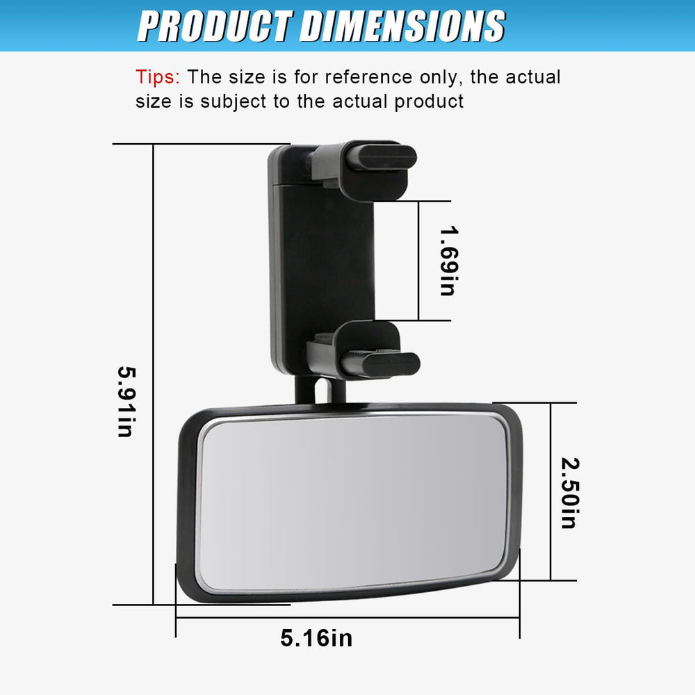 UHANBUT clip-on design secures easily without blocking rearview.