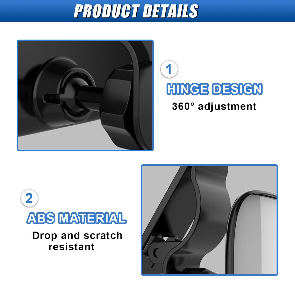UHANBUT wide-angle convex mirror supports safe monitoring of your child.