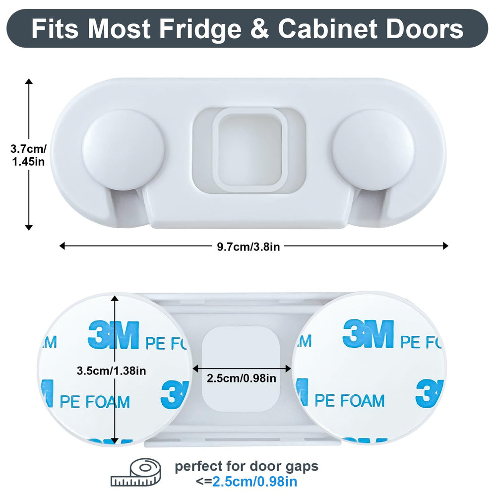 Uhimooi durable ABS construction secures fridges and drawers.