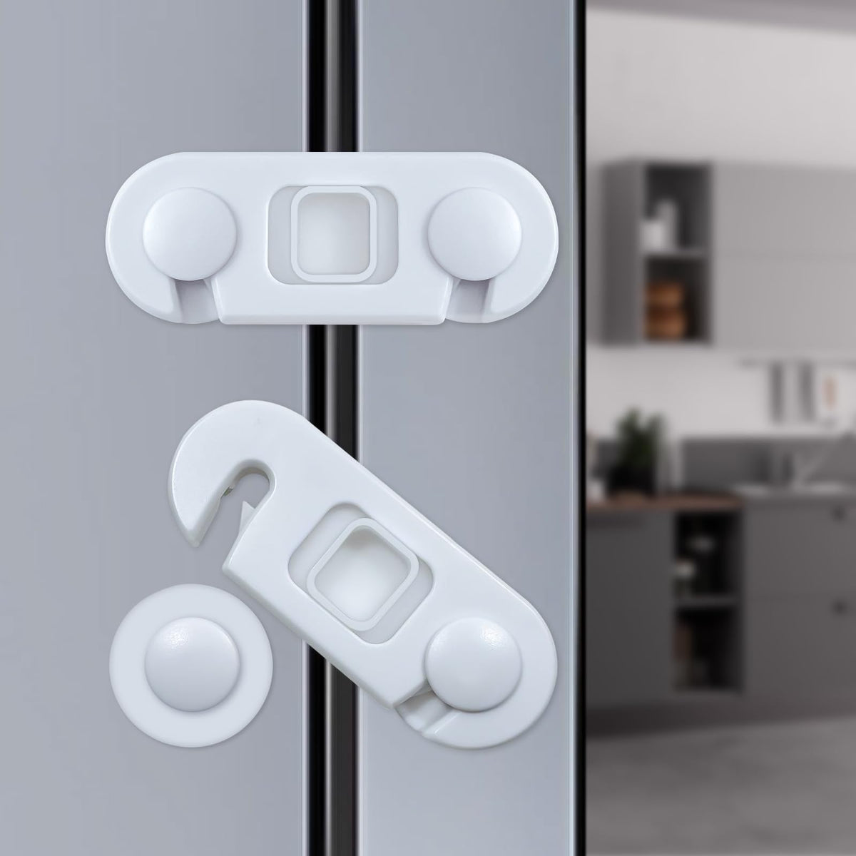 Uhimooi fridge lock with dual‑side opening for easy baby proofing.