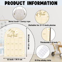 UIBOVA baby milestone signs for 2x3 photos, easy wall display