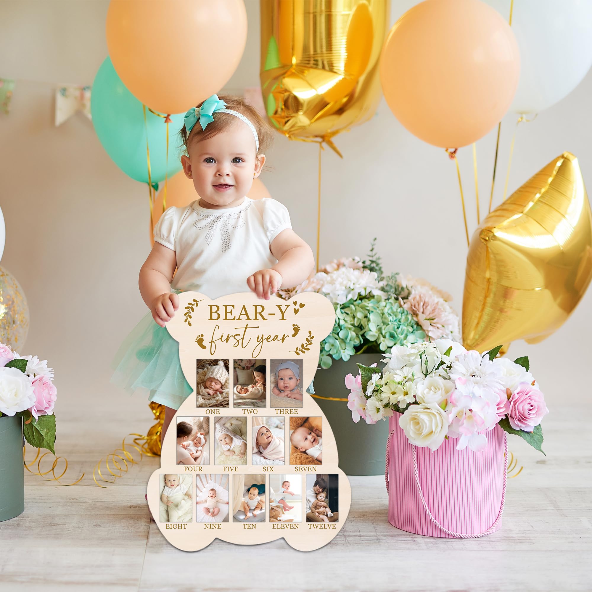 UIBOVA Bear baby shower gift idea celebrating growth and milestones