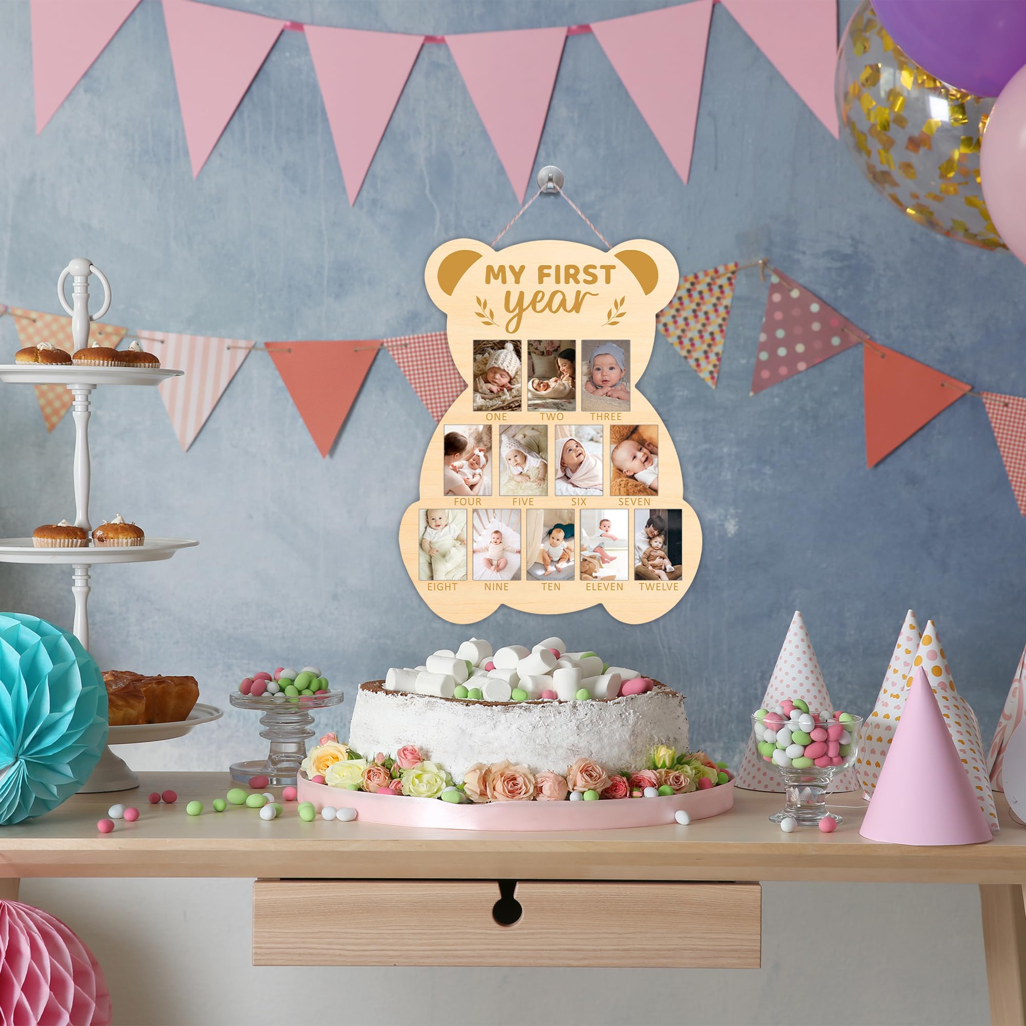 UIBOVA wooden baby milestone signs offering durable, fade-resistant keepsakes.