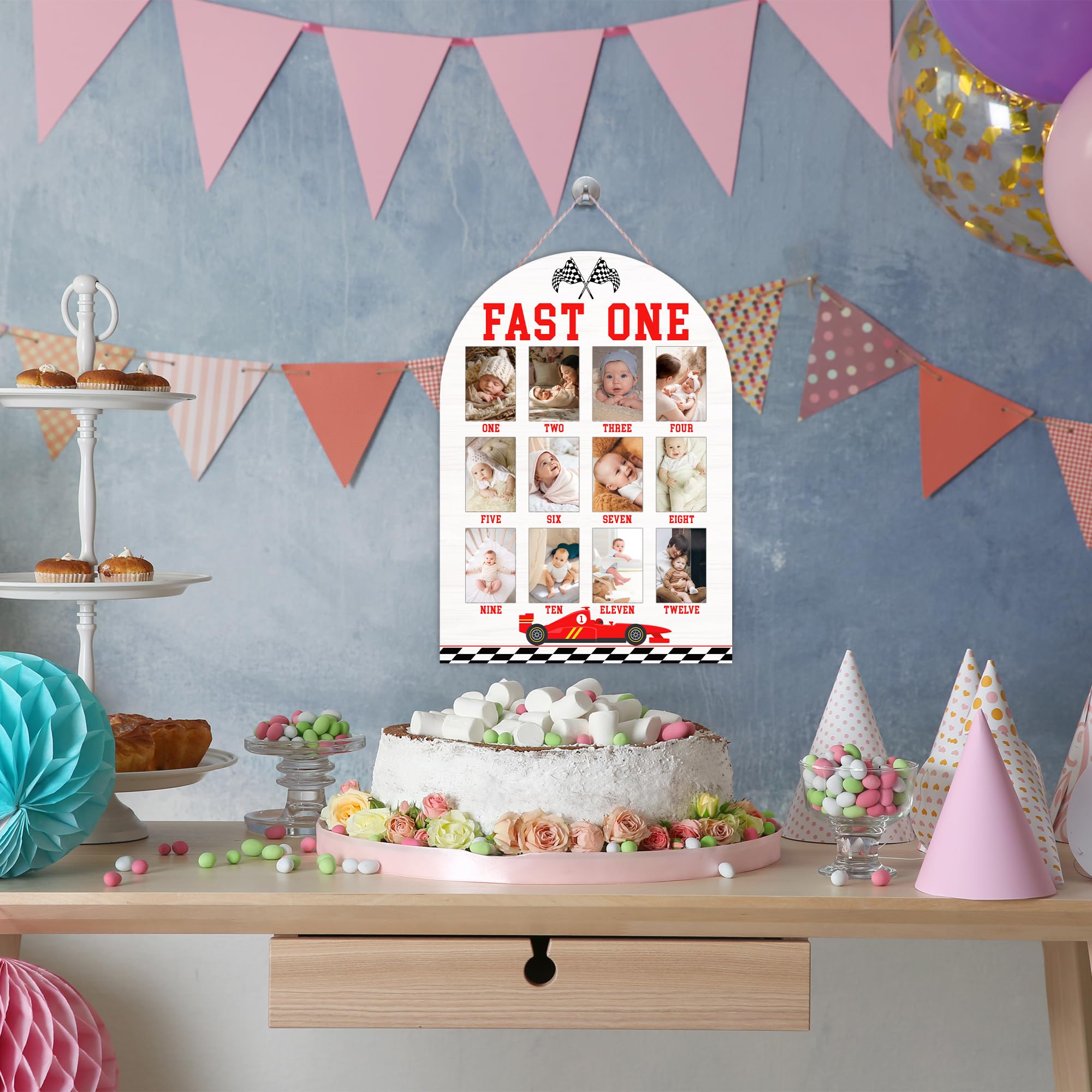 UIBOVA Fast One Photo Board 2x3 inch slots for baby milestone photos
