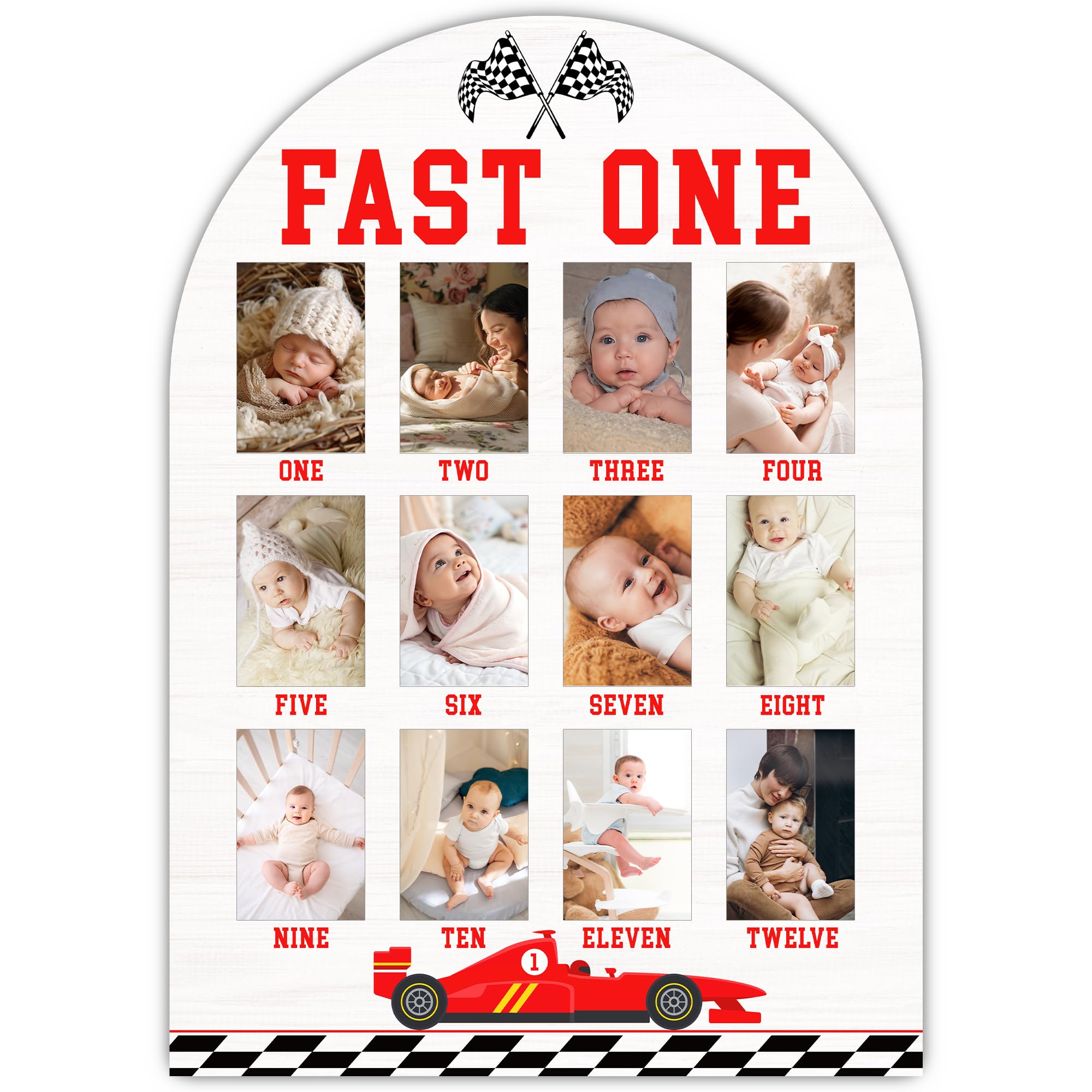 UIBOVA Fast One Photo Board full setup shows twelve monthly photos