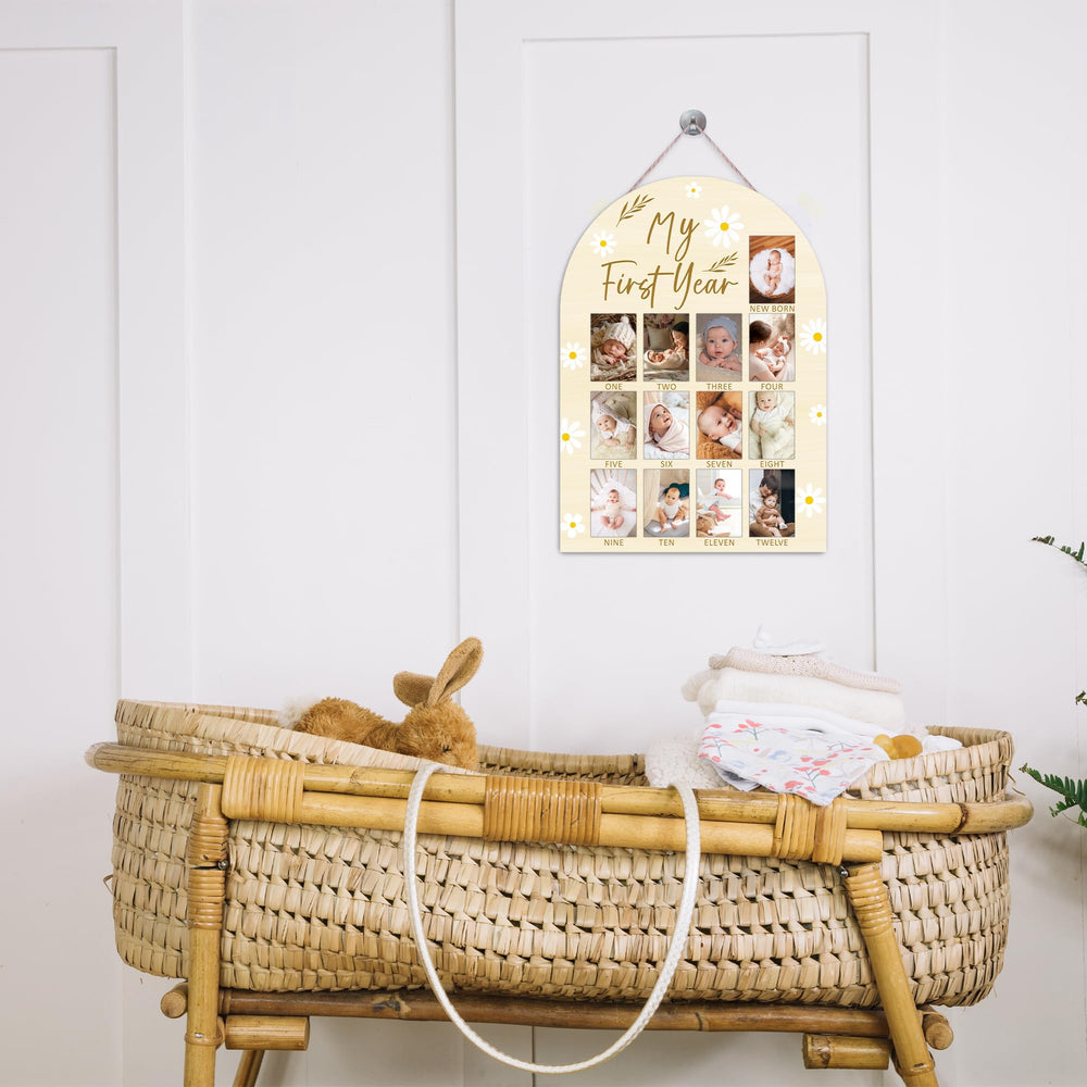 UIBOVA gender-neutral baby gift board suitable for nurseries and walls