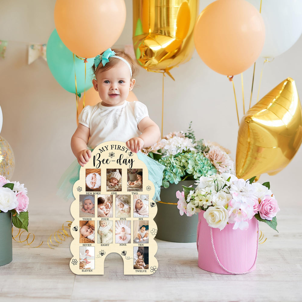 UIBOVA My First Year Photo Board thoughtful baby gift for new families.