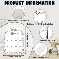 UIBOVA Wildflower milestone signs collection in a nursery decor context