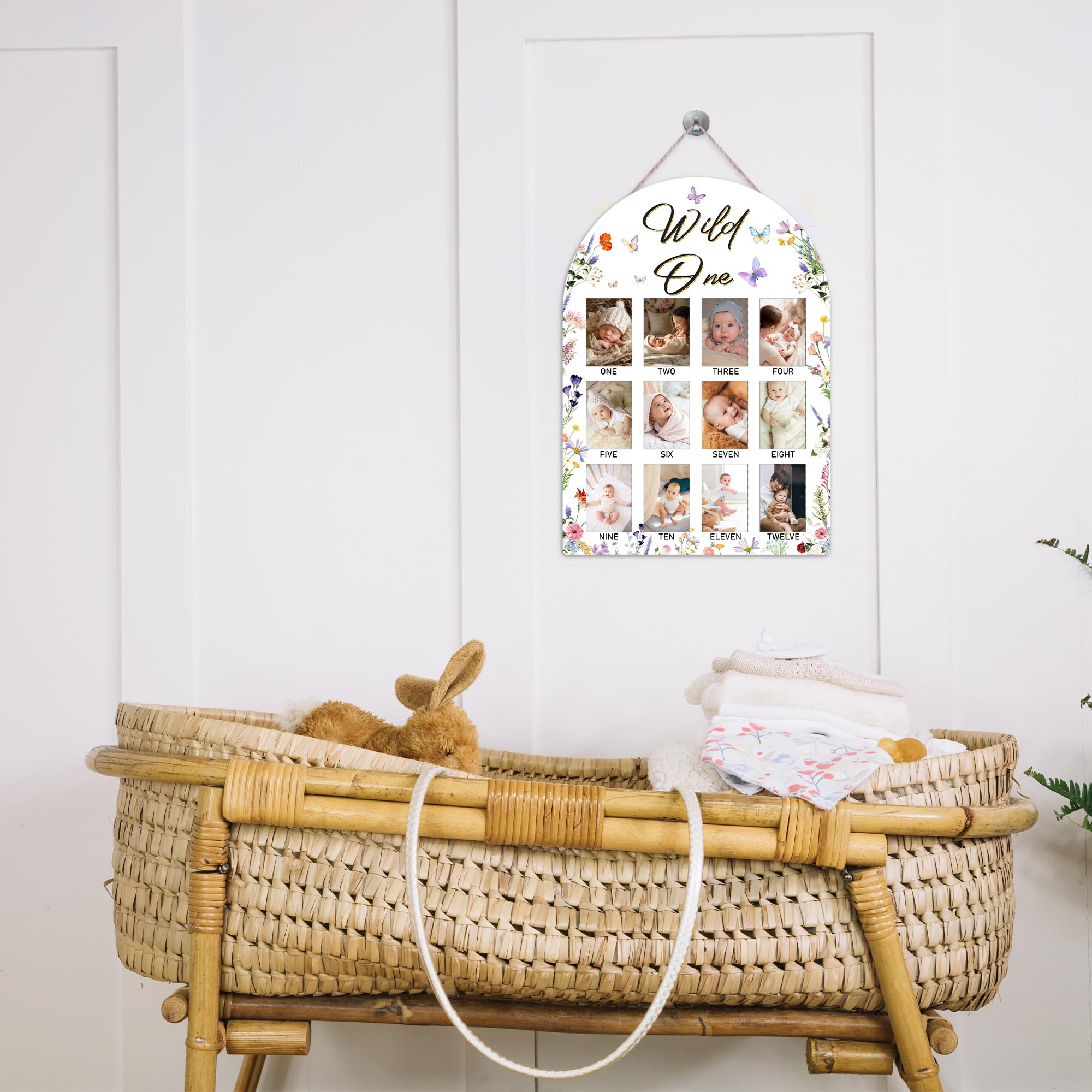 UIBOVA Wooden milestone board closeup with smooth wood finish