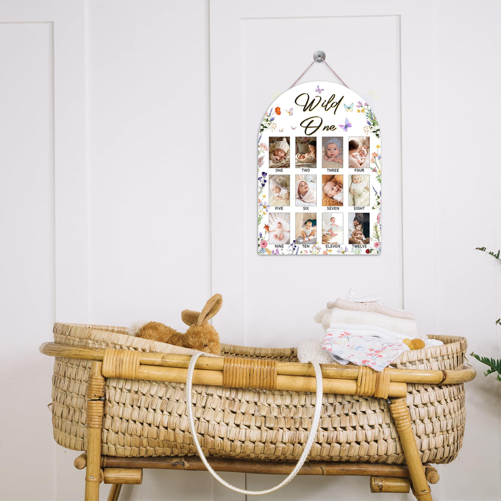 UIBOVA Wooden milestone board closeup with smooth wood finish