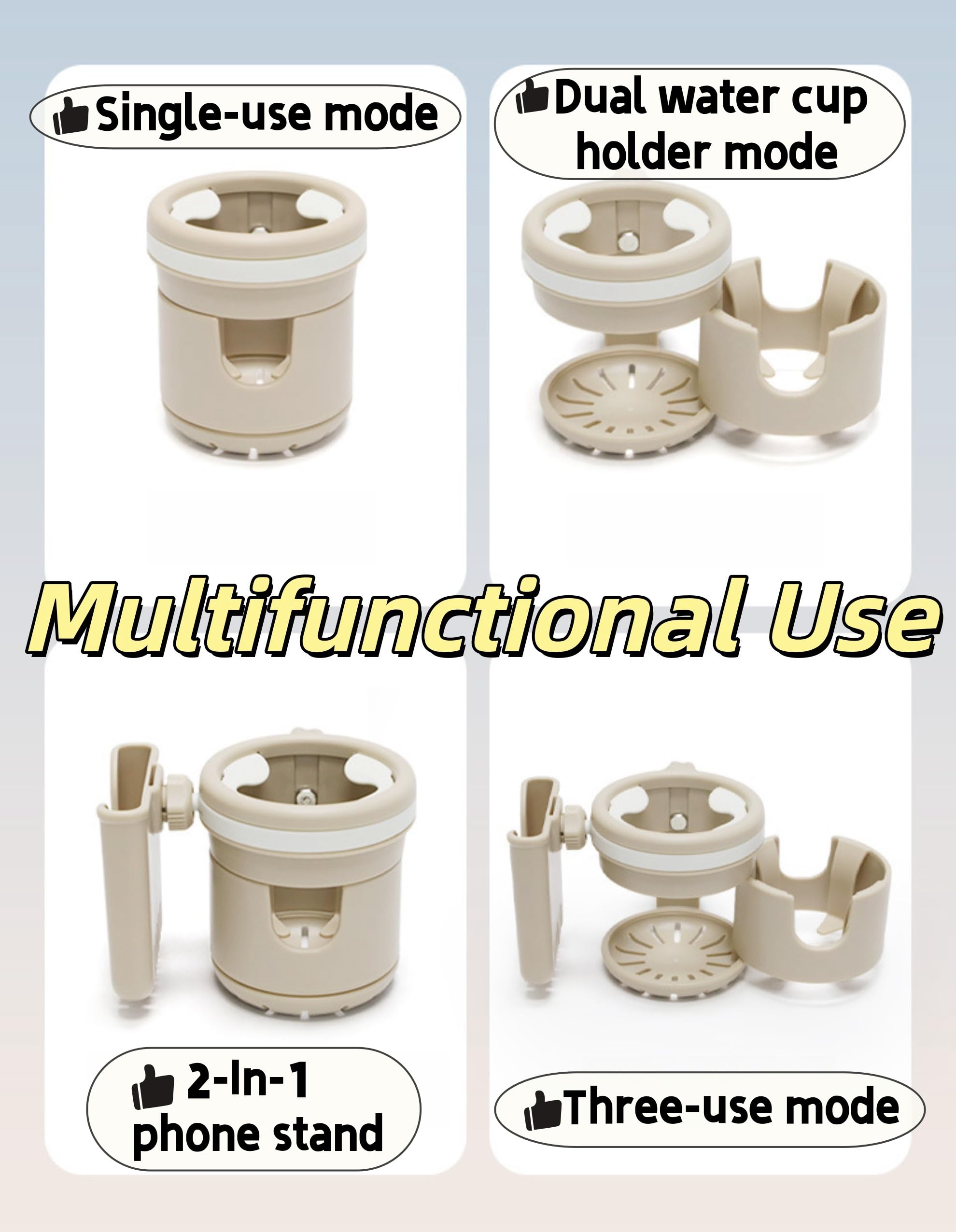 UIVXXUD drink caddy holds snacks or hydration at a glance