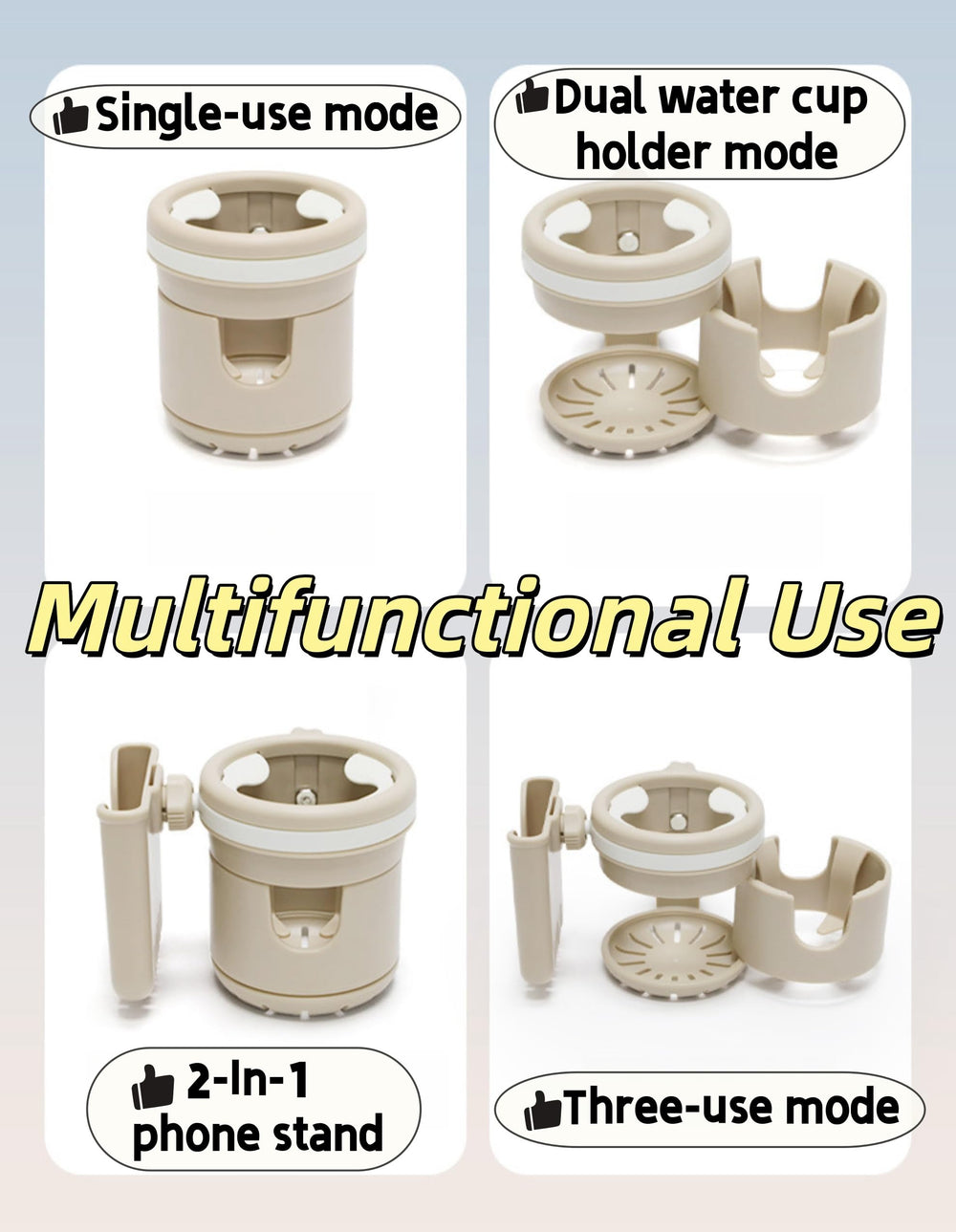 UIVXXUD drink caddy holds snacks or hydration at a glance