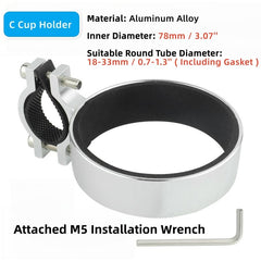 UIVXXUD A-Cup Holder shown on slim handlebars for secure, quick mounting.