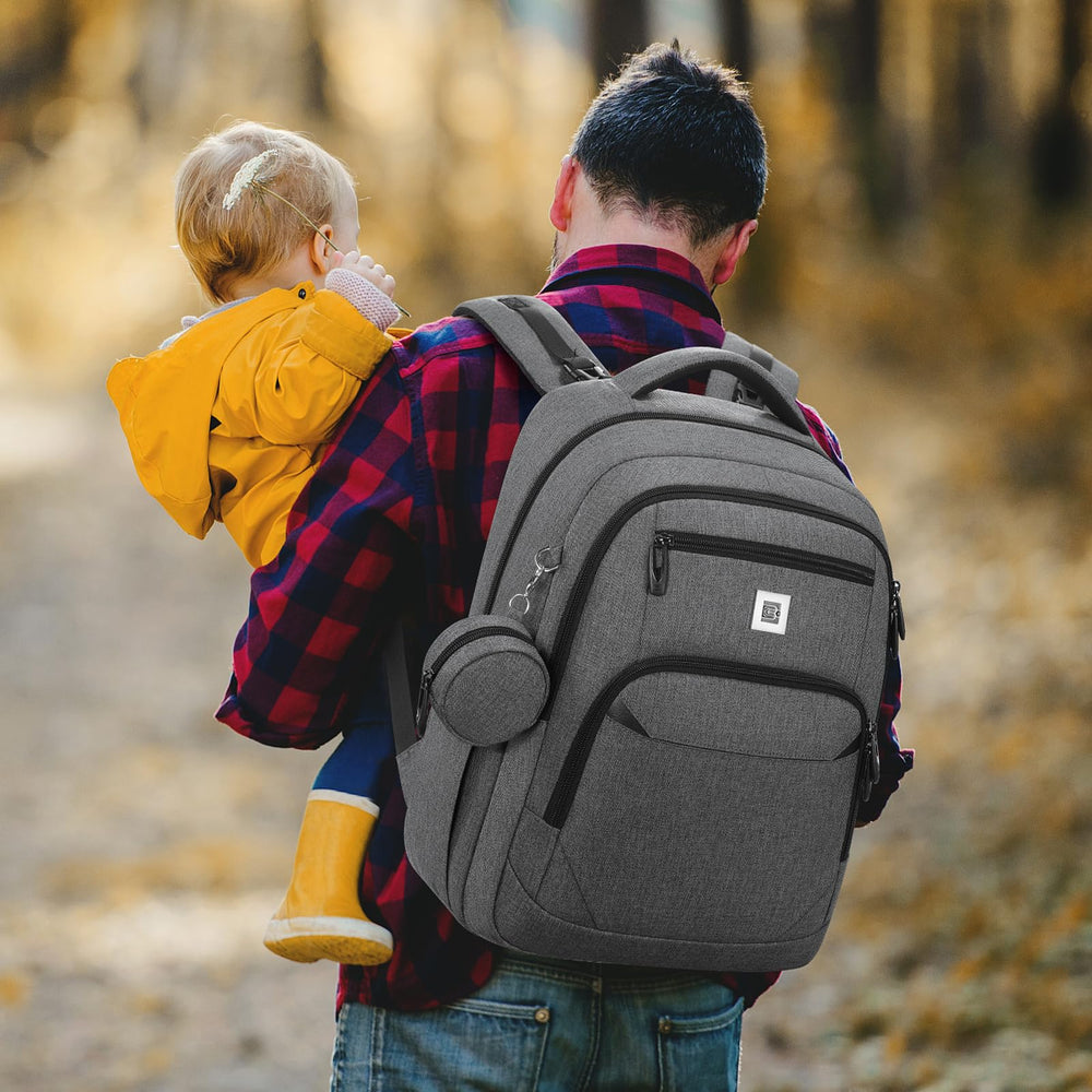 UKEIN Diaper Bag Backpack unisex design suits mom or dad for family trips.